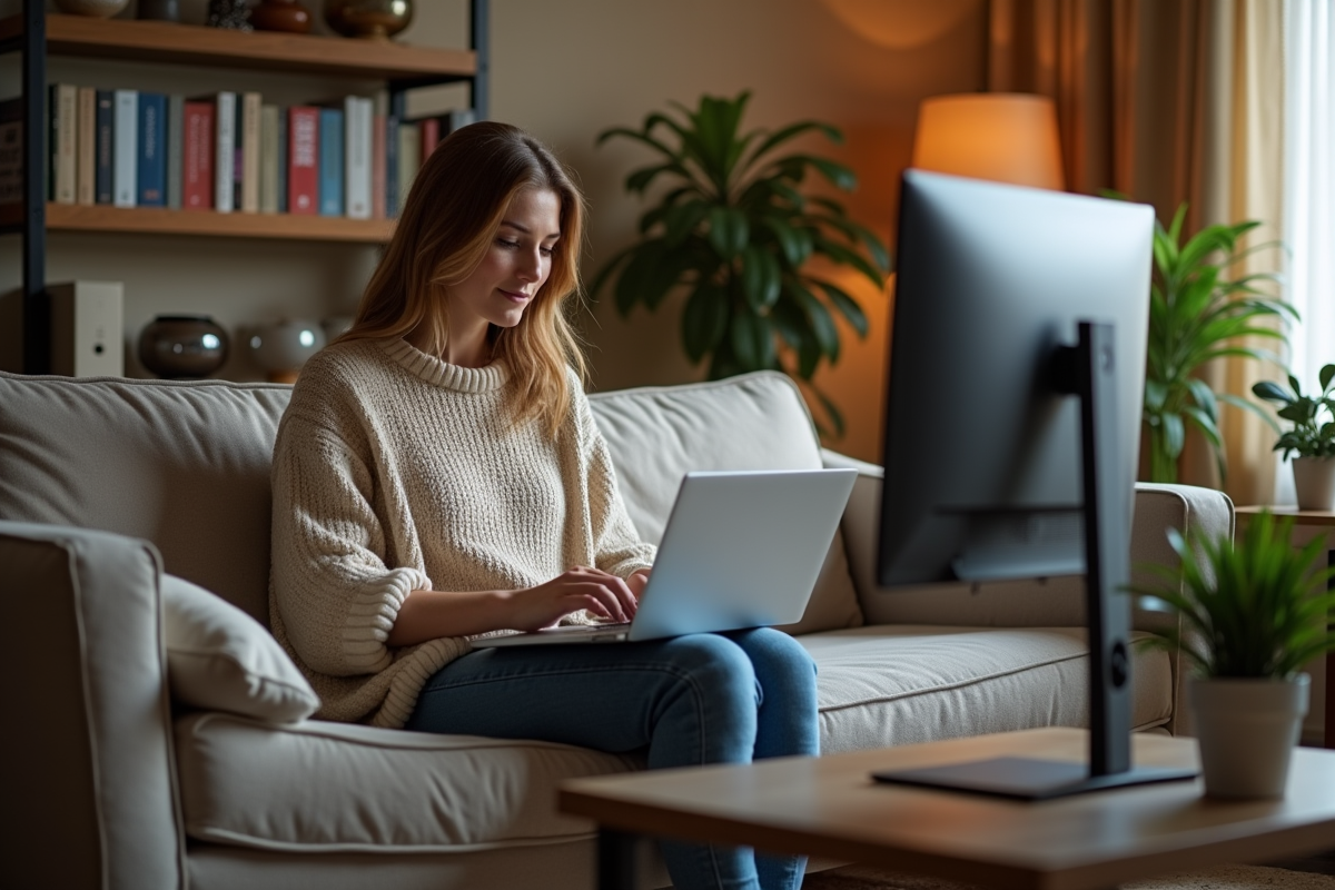 Femme compare la qualité d